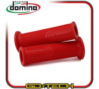 Poignée Domino Style Moto Scooter Routiers Rouge On Road Universel Perforées