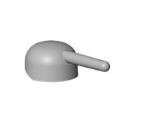 poignée Dornbracht complète - 90209404200-00 chromé , 35 x 10 x 10