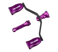 Poignée double en fibre de carbone pour EXLSTLT pour Fuego, 29 g avec barre d'équilibre, convient pour moulinets Exceler Caldia Prorex TAULA (violet)