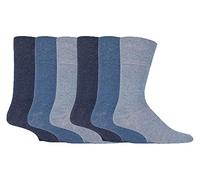 poignée douce - Hommes 6 paires de Diabéthique CHAUSSETTE AVEC MIEL PEIGNE HAUT ET ORTEIL lié de main coutures - 6-11 UK 39-45 euros, bleu, 6-11 UK 39-45 euros