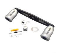 Poignée droite étendue en fibre de carbone pour moulinet de pêche DAIWA et ABU, spécifications 8 x 5 mm, comprend tous les accessoires de montage nécessaires dans un seul lot (main droite argentée)