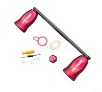 Poignée droite étendue en fibre de carbone pour moulinet de pêche DAIWA et ABU, spécifications 8 x 5 mm, comprend tous les accessoires de montage nécessaires dans un seul lot (main droite rouge)