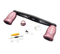 Poignée droite étendue en fibre de carbone pour moulinet de pêche DAIWA et ABU, spécifications 8 x 5 mm, comprend tous les accessoires de montage nécessaires dans un seul lot (main droite rose)