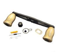 Poignée droite étendue en fibre de carbone pour moulinet de pêche DAIWA et ABU, spécifications 8 x 5 mm, comprend tous les accessoires de montage nécessaires dans un seul lot (doré gauche)