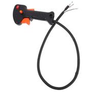 Poignée Droite Réglable pour Débroussailleuse, Gâchette Intégrée ABS | Compatible avec Coupe-bordures et Taille-bordures, Câble D’accélérateur, Prise Ergonomique en Crochet, Entretien