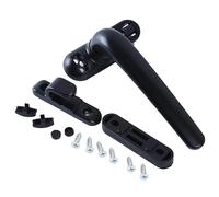 Poignée Droite Universelle, Poignée de fenêtre en Alliage d'aluminium avec Serrure à clé for Windows Double vitrage Multicolore(1 Pc Black Left)