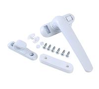 Poignée Droite Universelle, Poignée de fenêtre en Alliage d'aluminium avec Serrure à clé for Windows Double vitrage Multicolore(1 Pc White Right)