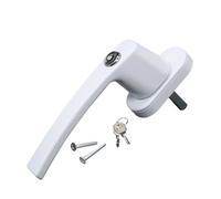 Poignée Droite Universelle, Poignée de manivelle Porte et fenêtre en Acier Plastique, Serrure à clé, Main Gauche Droite(Aggravate Type,Right Handle)