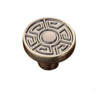 Poignée élégante en bronze pour portes d'armoire, tiroir en alliage de zinc avec finition lisse et bords détaillés (C-29 mm)