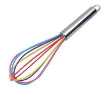 Poignée en acier inoxydable Fil de silicone Fouet Mélangeur pour mélanger, battre, remuer Professionnel