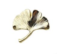 Poignée en alliage de zinc en forme de feuille de ginkgo pour meubles d'armoires et portes, boutons avec résistance pour chambre d'enfant (doré)