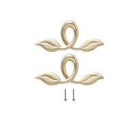 Poignée en alliage de zinc en forme de feuille pour meubles et tiroirs, avec un design rétro créatif, pour ajouter du caractère aux meubles de maison (B-Gold)