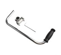 Poignée en aluminium pour débroussailleuse et débroussailleuse, poignée auxiliaire ergonomique qui réduit la fatigue du dos, fixation de bordure de pelouse de 38,1 cm, argenté