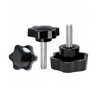 Poignée en bakélite en forme d'étoile - Boulon de serrage fileté avec vis en acier for le serrage d'équipements, poignées industrielles en plastique(M5x14mm-10pcs)