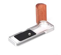 Poignée en bois avec base en aluminium pour Canon R50V conçue pour la compatibilité et la couverture fonctionnelle du corps de l'appareil photo (argenté)