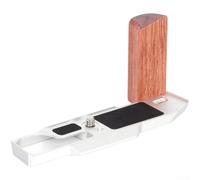 Poignée en bois avec base en métal pour Arca pour Swiss Quick Release | Poignée légère pour appareil photo avec tête sphérique | Accessoire Vlog réglable en 5 sections pour écurie | Blanc