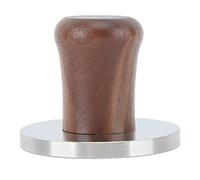 Poignée en bois Coffee Tamper en acier inoxydable Press Arecable à base de café plat pour la base pour le bureau à domicile Coffee Shop Machine à expresso accessoires (53 mm)