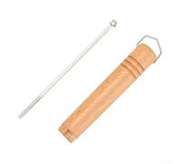 Poignée en bois et acier inoxydable pour casseroles à soupe, casseroles, woks, théières conçues pour une prise en main confortable pendant la cuisson prolongée