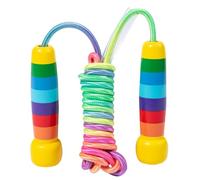 Poignée en bois et corde à sauter tissée pour enfants, 2,5 m/5 m, cadeau de Noël ou d'anniversaire