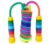 Poignée en bois et corde à sauter tissée pour enfants, 2,5 m/5 m, cadeau de Noël ou d'anniversaire