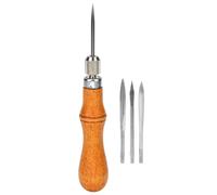 Poignée en bois et cuir multifonctions 4 en 1 à monter soi-même