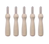 Poignée En Bois Massif Avec Aiguille À Feutrer, 5 Pièces