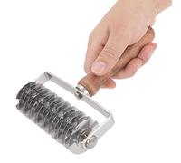 Poignée en Bois Ménage en Acier Inoxydable Rouleau Couteau Pâte Treillis Rouleau Cutter Cuisine Cuisson Cuisson Outils