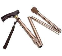 Poignée en Bois réglable Pliable de sécurité âgée Guide du bâton de Marche Aveugle de Canne à Canne Bronze du Parent décore Aqiong