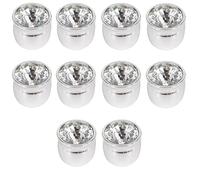 Poignée en cristal diamant, Lot de 10 poignées et boutons for tiroirs de meubles, boutons for commode, trou unique, table basse, table de chevet, poignée de tiroir(Chrome+crystal,8078)