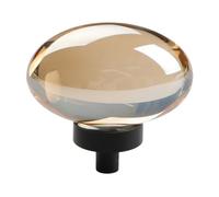 Poignée en cristal diamant, Lot de 2 poignées et boutons de tiroir de meubles, boutons d'armoire, poignée de tiroir de porte de placard en cristal de luxe léger, couleur champagne(Champagne Black Bott