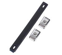 Poignée en cuir PU pour amplificateur de guitare noir, remplacement durable pour enceinte Ampeg, poignée de cabinet de style vintage renforcée par du métal avec quatre trous de