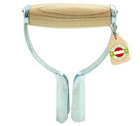 Poignée en D en fer et bois | Pièce de rechange pour pelles ou bêche | Convient pour les manches de 3 à 4 cm de diamètre | Fabriqué en Autriche - Poignée pour pelle - Poignée de manche de pelle -