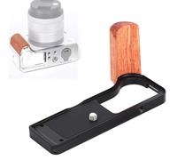 Poignée en forme de L pour appareil photo sans miroir Canon EOS R50 V R50V, corps en alliage d'aluminium CNC avec poignée en bois, plaque à dégagement rapide de type Arca, compatible avec trépieds