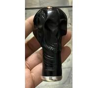 Poignée en forme de tête de mort en résine solide gaufrée antique pour canne de marche canne canne canne tige