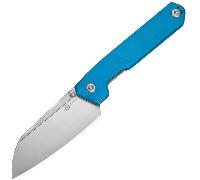 Poignée en G10 bleu cachéFinition satinée de la lame 14C28NVerrouillage de liner encastré