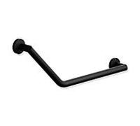 Poignée d'angle Hewi System 900 900.22.33060 DC version droite, acier inoxydable thermolaqué noir mat profond, acier inoxydable chromé