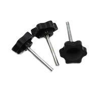 Poignée en plastique, vis à main, tête bombée, écrous de serrage étoile M4 M5 M6 M8 M10 M12, bouton bakélite et acier au carbone(20mm,M10 2pcs)