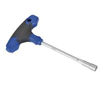 Poignée en T avec douille hexagonale de 7 mm, idéale pour les travaux de précision et le serrage en mécanique et en construction.