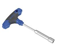 Poignée en T avec douille hexagonale de 8 mm, idéale pour les applications de fixation et de préhension dans les travaux de mécanique et de construction.