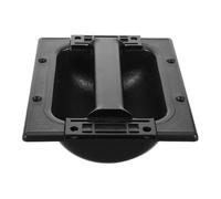 Poignée Encastrée en Fer Noir à Angle Droit pour Enceintes de Scène | Profil Rectangulaire Discret, Support Robuste pour Transport D’équipement, Usage Caisses et Cabinets