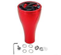 Poignée ergonomique en alliage d'aluminium compatible avec Daiwa, Stella, Stradic, pour bobine double en forme de goutte d'eau, noir, 36 mm (rouge)