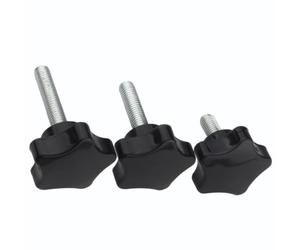 Poignée Étoile M10 Vis De Serrage À Main En Plastique, 5 Branches. | Vis moletée M10 sans outil avec poignée ergonomique cinq étoiles for un serrage rapide à la main(M10x20mm 5pcs)
