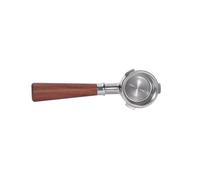 Poignée Expresso Porte-filtre À Café Sans Fond 51mm, Compatible For Delonghi EC685/EC900/EC890, Compatible For SMEG, Machines À Expresso(Nails red wooden)