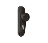 - Poignee exterieure bouton rotatif reversible debrayable pour antipanique JPM Couleur - Noir