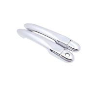 Poignée Extérieure De Porte Enjoliveur Chromé Luxueux Poignées Porte Latérales Pour Renault Pour Clio IV MK4 2012 2013 2014 2015 2016 2017 2018 2019 Accessoire Auto Autocollant(1 Keyhole No Button)