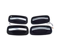 Poignée extérieure de portière de voiture Poignée de porte extérieure avant chromée 15745149 pour Chevrolet Silverado Sierra 99-06 Remplacer(4 PCS)