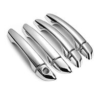 Poignée Extérieure Garniture Couverture Pour Hyundai I30 2017-2020 Chrome Car Door Handle Cover Garniture Autocollant Styling Accessoires Overlay(Silver no button)