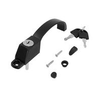 Poignee Fenetre a Clef Poignée de moustiquaire en Alliage, verrou fenêtre/Porte Noir avec Interrupteur à Pression(with Lock)