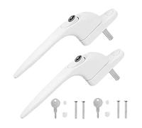 Poignee Fenetre Lot de 2 poignées fenêtre verrouillables avec Serrure Porte cabanon, en Alliage d'aluminium, Rechange