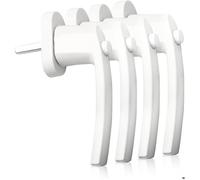 Poignée fenêtre MLBQ 4 unités aluminium blanc bouton sécurité enfant axe 35 mm pour fenêtre/balcon